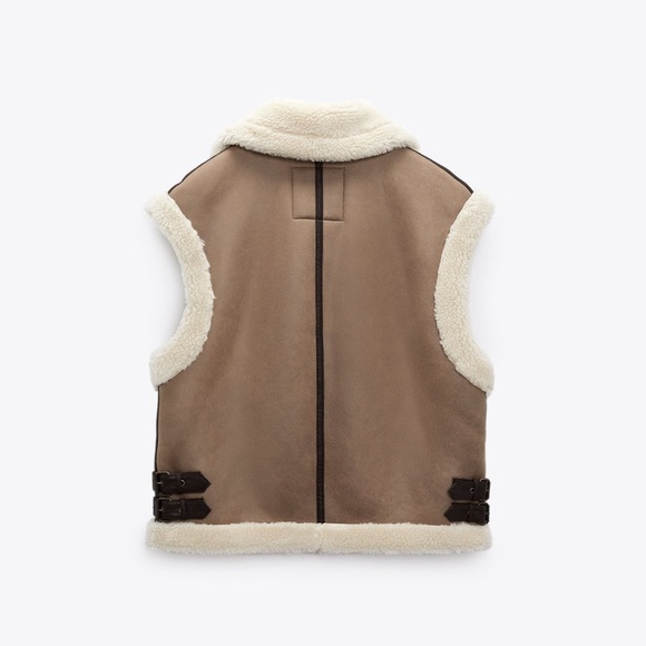 Zara COMBINATION FLEECE VEST - Picture 13 of 16